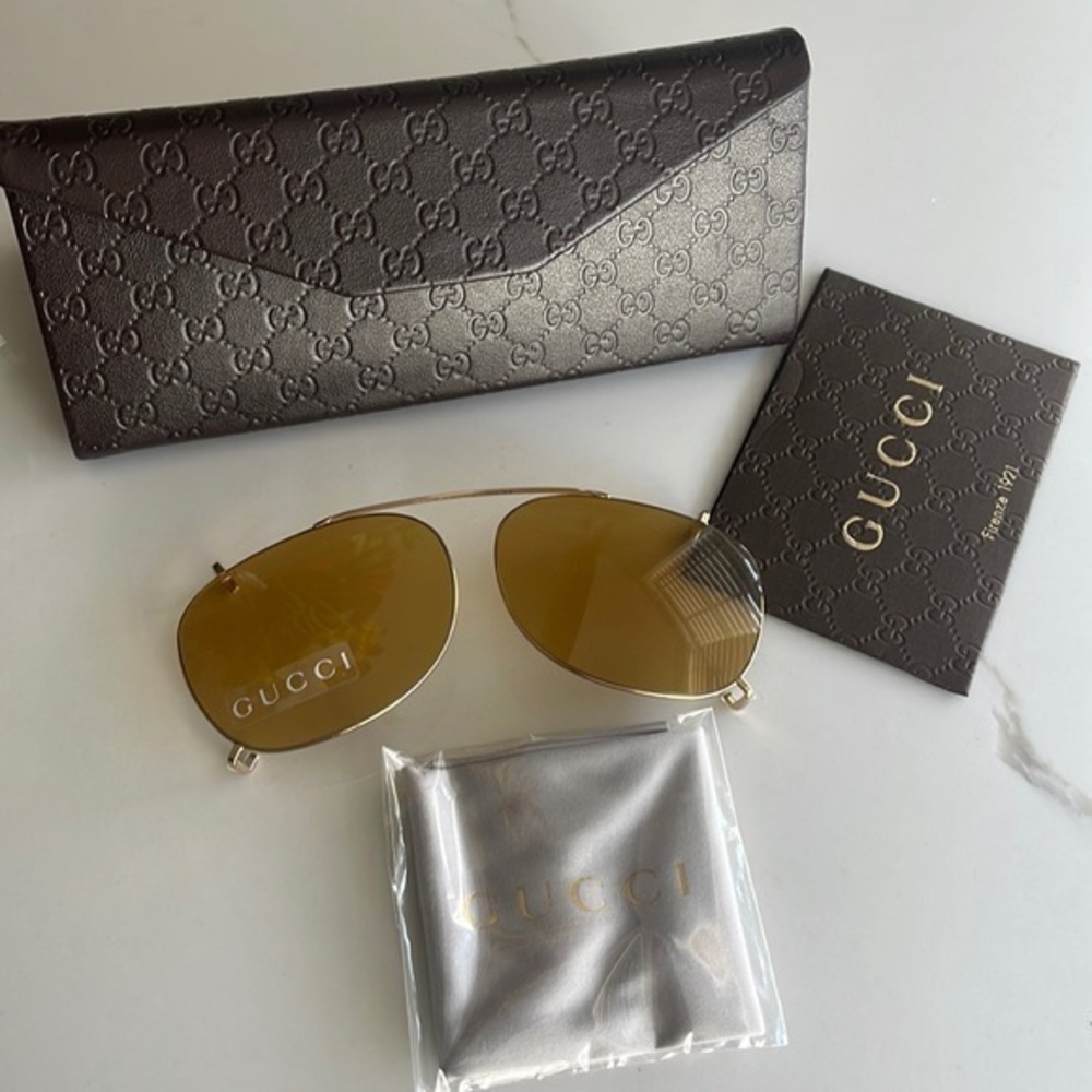 Gucci 53mm clip-on sunglasses